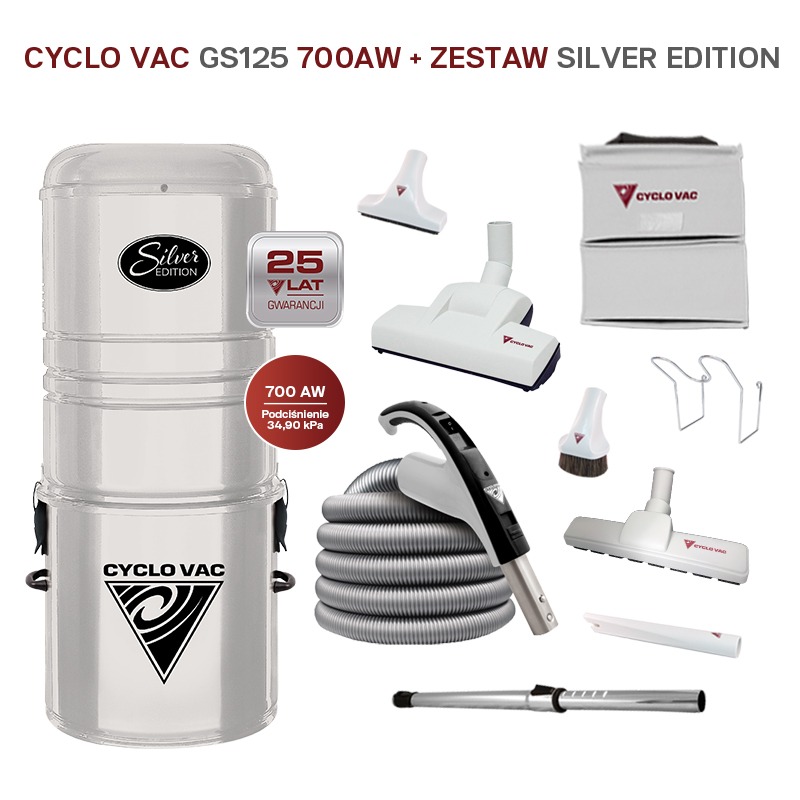Odkurzacz Cyclo Vac GS125 Silver + zestaw